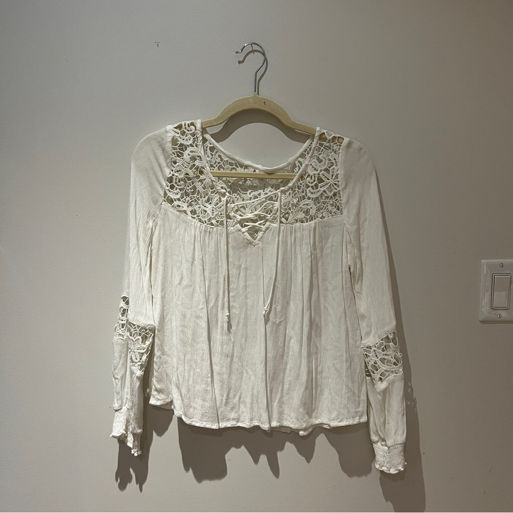 Abercrombie & Fitch Cream Lace Blouse - Picture 1 of 4